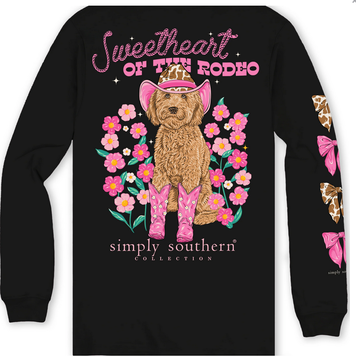 SIMPLY SOUTHERN T-Shirt SS LS YOUTH Sweetheart Doodle Black