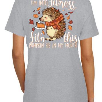 SOUTHERN ATTITUDE T-shirt Fit'n This Pumpkin Pie Ash Gray