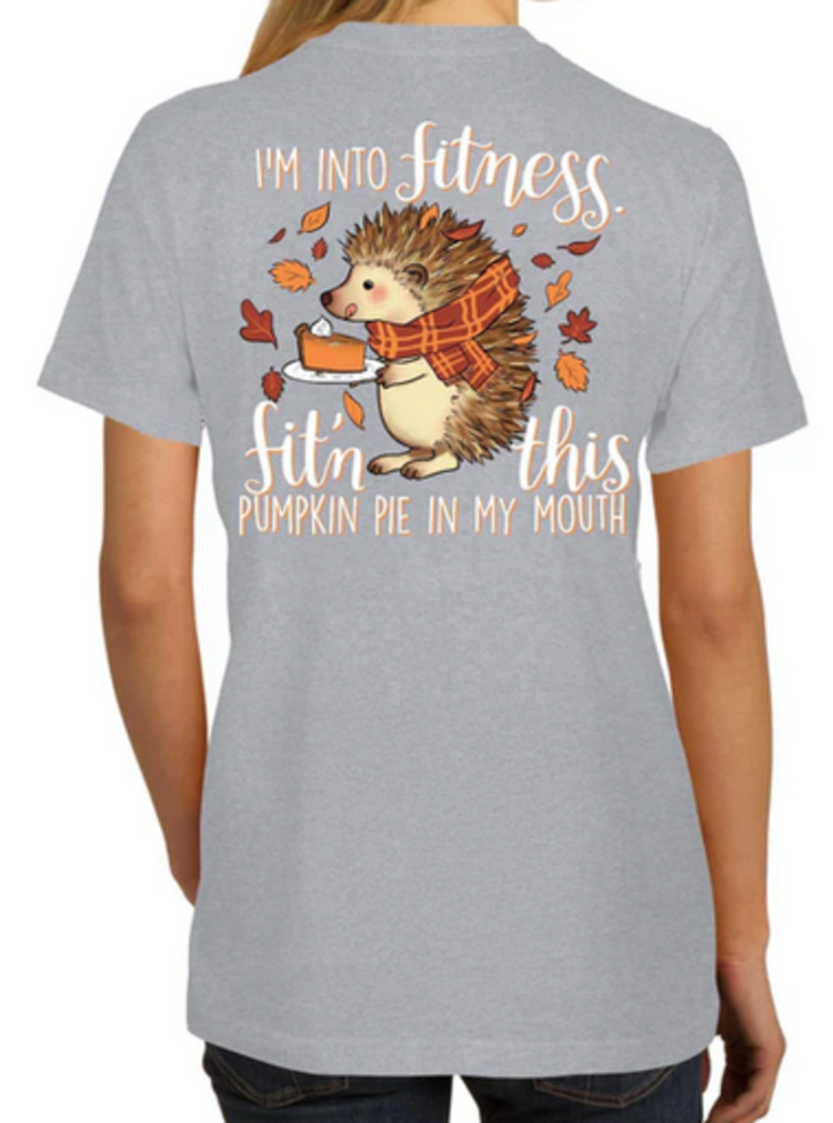 SOUTHERN ATTITUDE T-shirt Fit'n This Pumpkin Pie Ash Gray