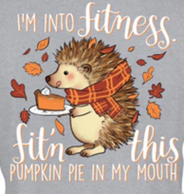 SOUTHERN ATTITUDE T-shirt Fit'n This Pumpkin Pie Ash Gray