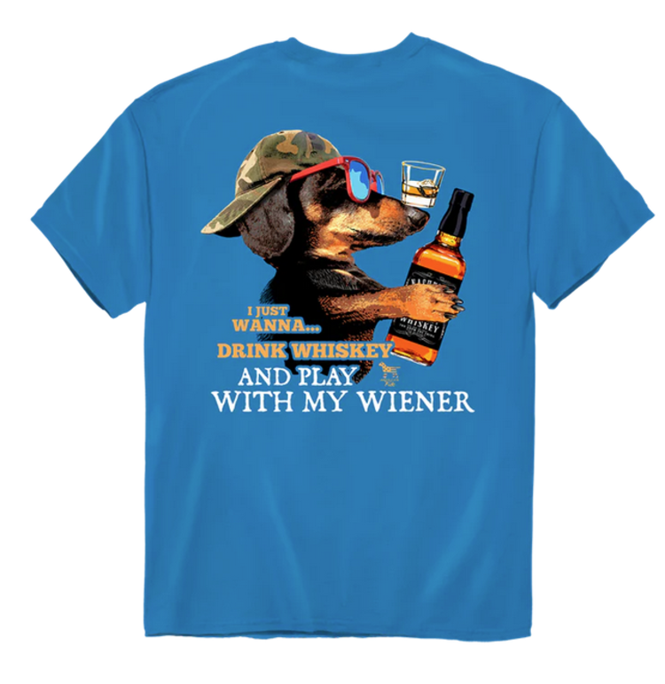 American Fido T-Shirt Whiskey Wiener 2944 AF Blue