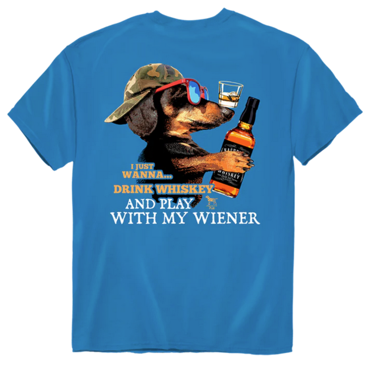 American Fido T-Shirt Whiskey Wiener 2944 AF Blue