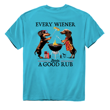 American Fido T-Shirt Wiener A Good Rub 2816JB AF Blue