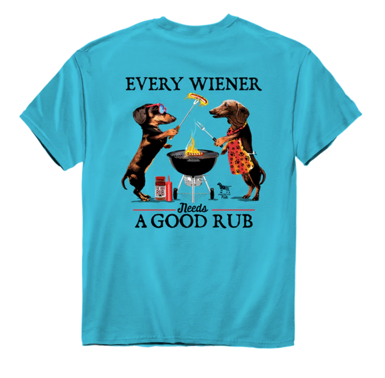 American Fido T-Shirt Wiener A Good Rub 2816JB AF Blue
