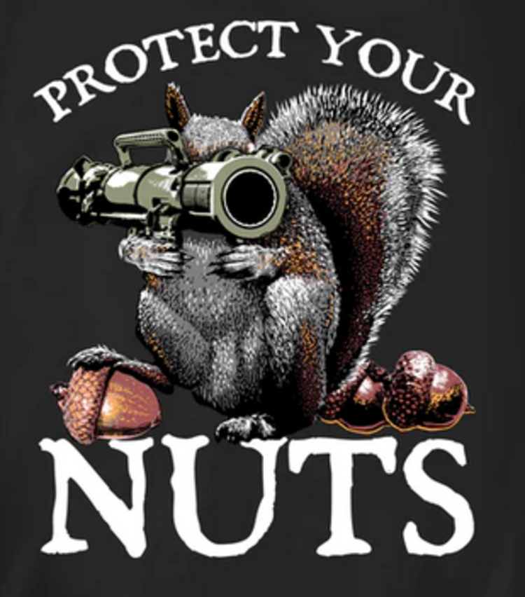 American Fido T-Shirt Protect Your Nuts Squirrel AF 2001