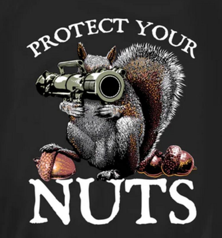 American Fido T-Shirt Protect Your Nuts Squirrel AF 2001
