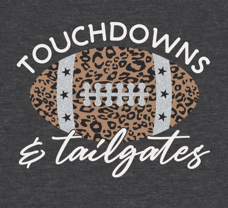 Royce Apparel Top LS Crewneck Touchdowns and Tailgates Black