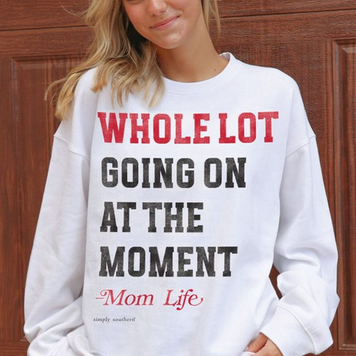 SIMPLY SOUTHERN SS Crewneck Mom Life White