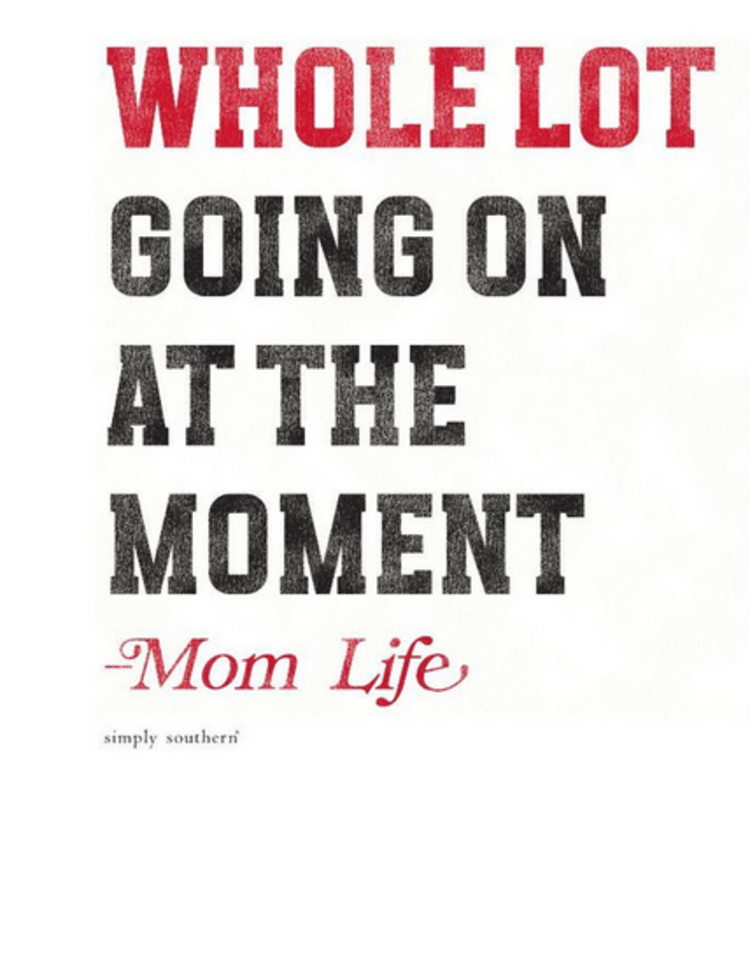 SIMPLY SOUTHERN SS Crewneck Mom Life White