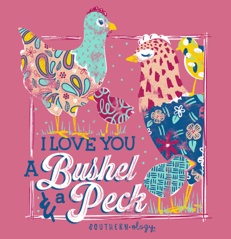 Southernology T-Shirt Bushel and a Peck Crunchberry Pink  SO Com. Color