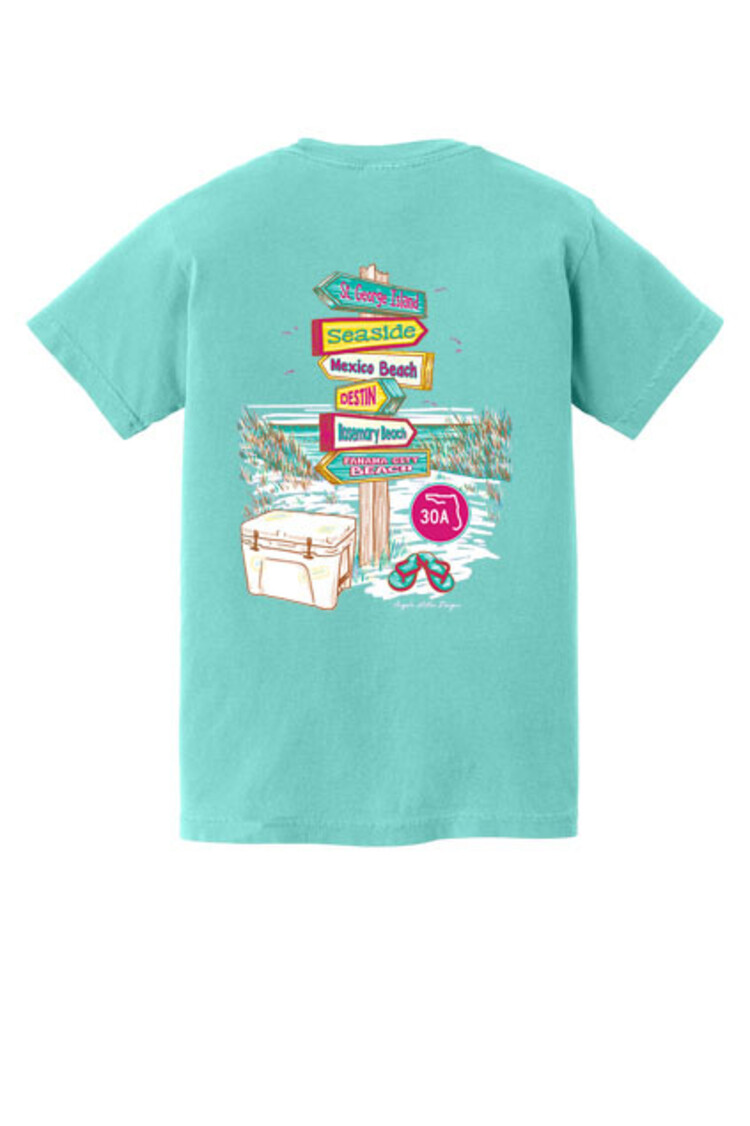 YOUTH T-Shirt Beach Sign AMD