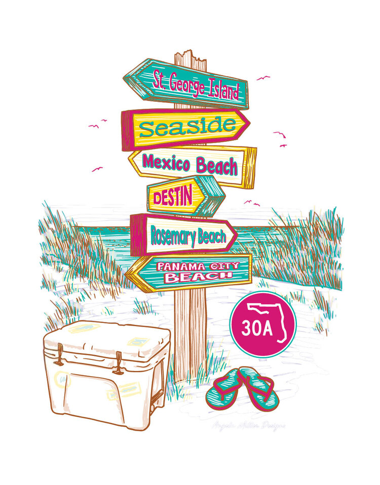 YOUTH T-Shirt Beach Sign AMD