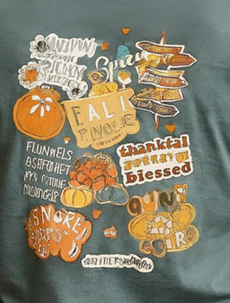 Southernology T-shirt Southernology Comfort Colors Fall Decals Long Sleeve T-shirt