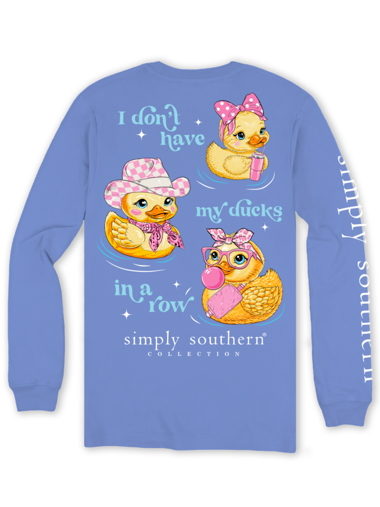 SIMPLY SOUTHERN T-Shirt YOUTH SS LS Ducks Vista Blue