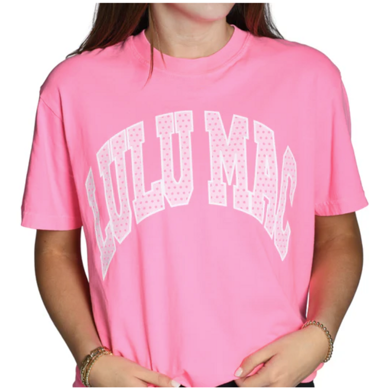LULU MAC T-Shirt Polka Dot Lulu Mac CC PD-1001 Neon Pink