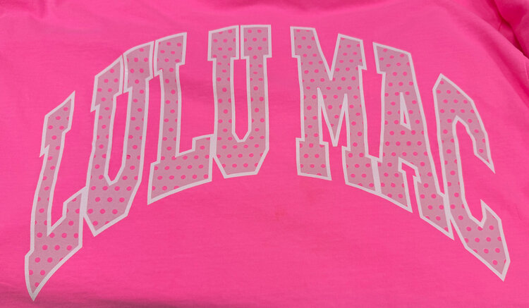 LULU MAC T-Shirt Polka Dot Lulu Mac CC PD-1001 Neon Pink