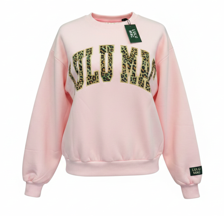 LULU MAC LULU MAC Adult Fleece Sweatshirt Leopard 9571