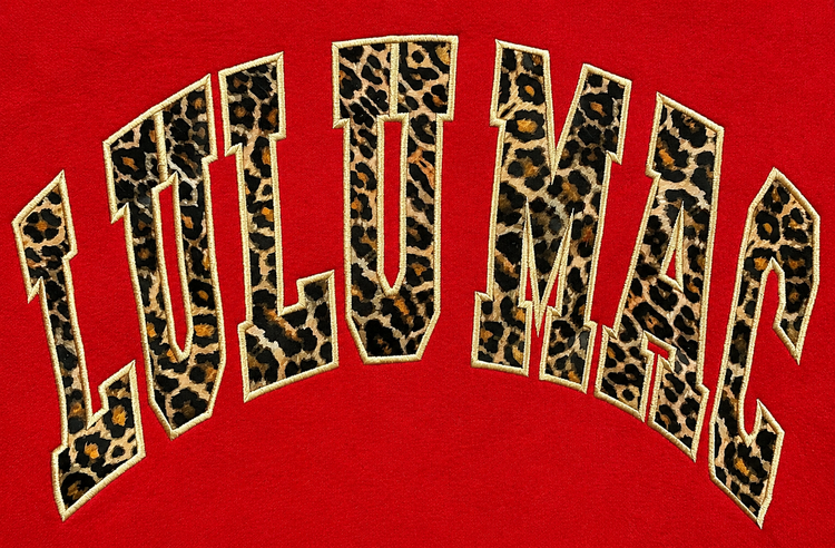 LULU MAC LULU MAC Adult Fleece Sweatshirt Leopard 9571