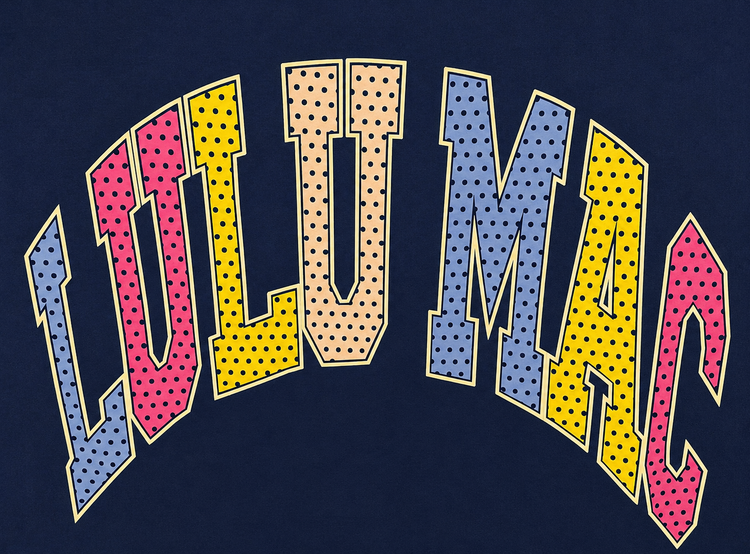 LULU MAC T-Shirt Multi Polka Dot CC LuLu Mac China Blue