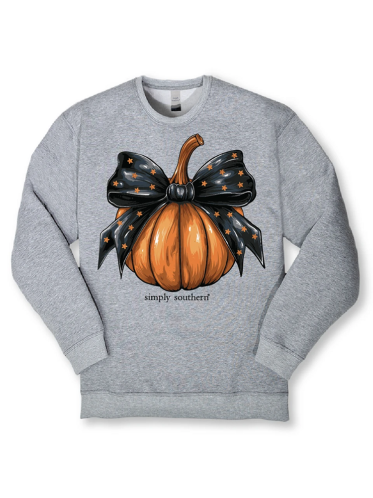 SIMPLY SOUTHERN SS Crewneck Pumpkin Heather Gray