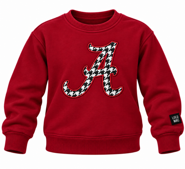 LULU MAC KD-AL-SW-2001 Sweatshirt Youth Alabama Houndstooth