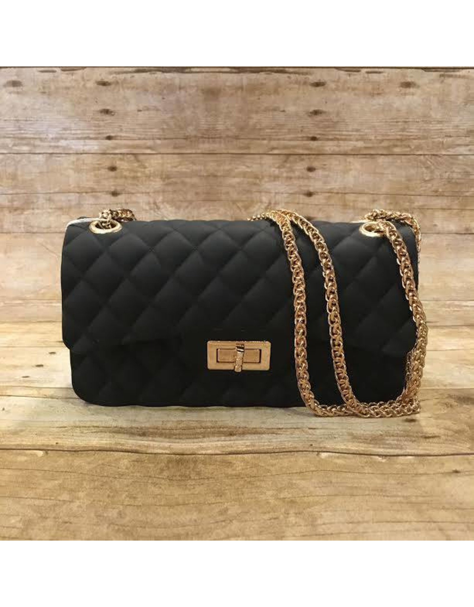small gold bag with chain