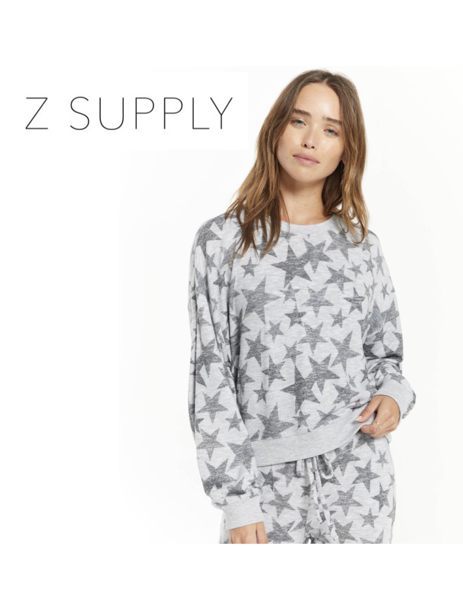 Z Supply Z SUPPLY Melia Camo Star Slub Top