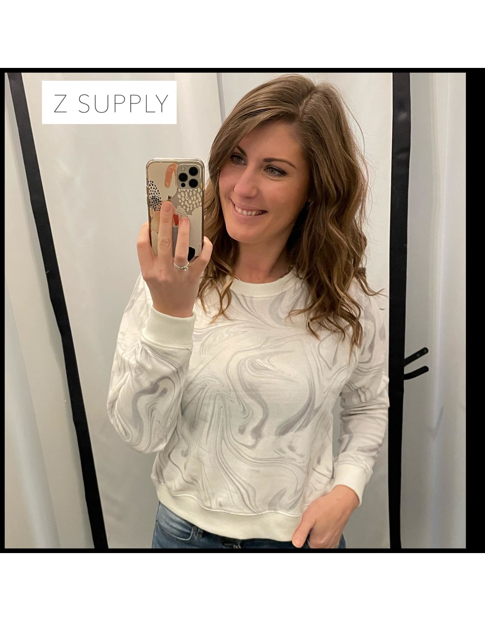 Z Supply Z Supply Laki Marble Sweatshirt