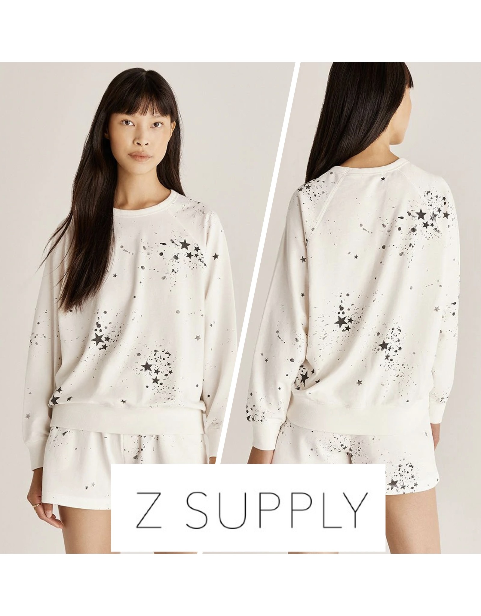 Z Supply Z Supply Jonah Splatter Star Sweatshirt