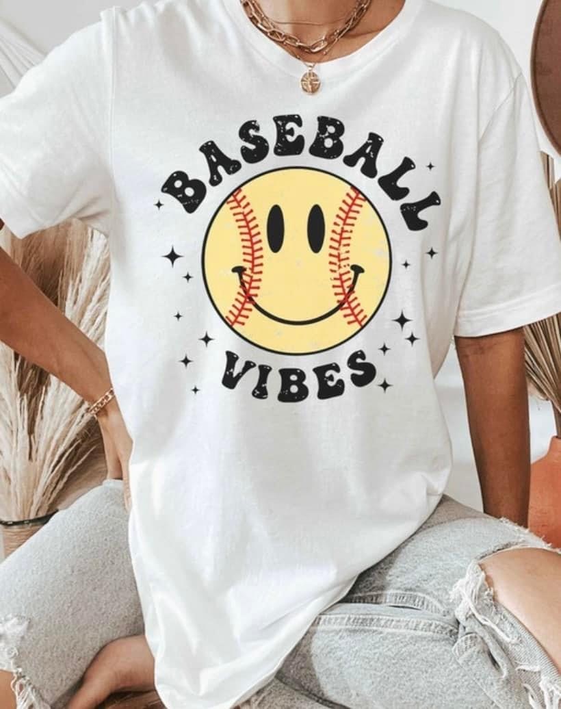 Funny Baseball Shirt Vibes Cute Smile Face Unisex Hoodie