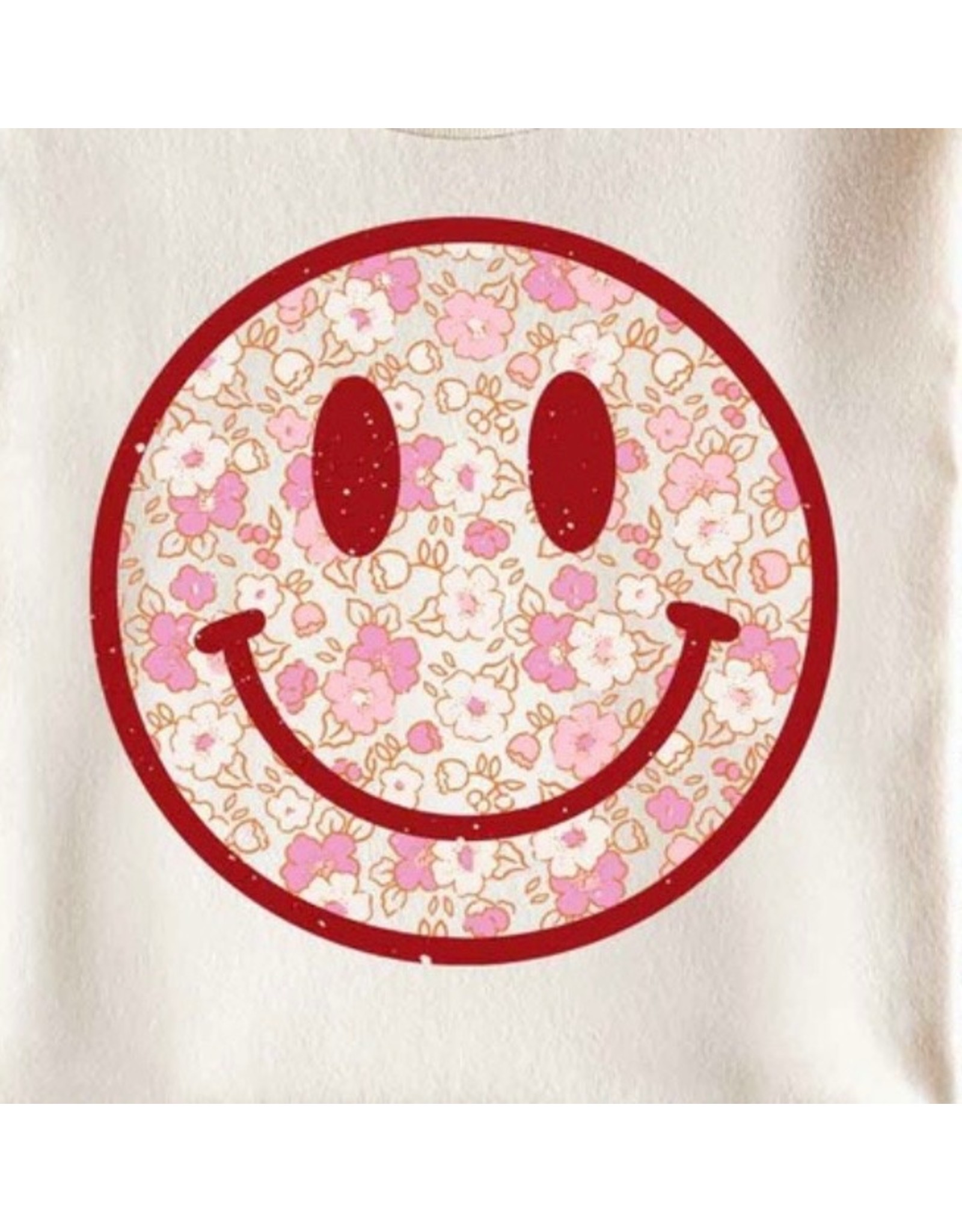 LATA Floral Garden Smiley Graphic Tee