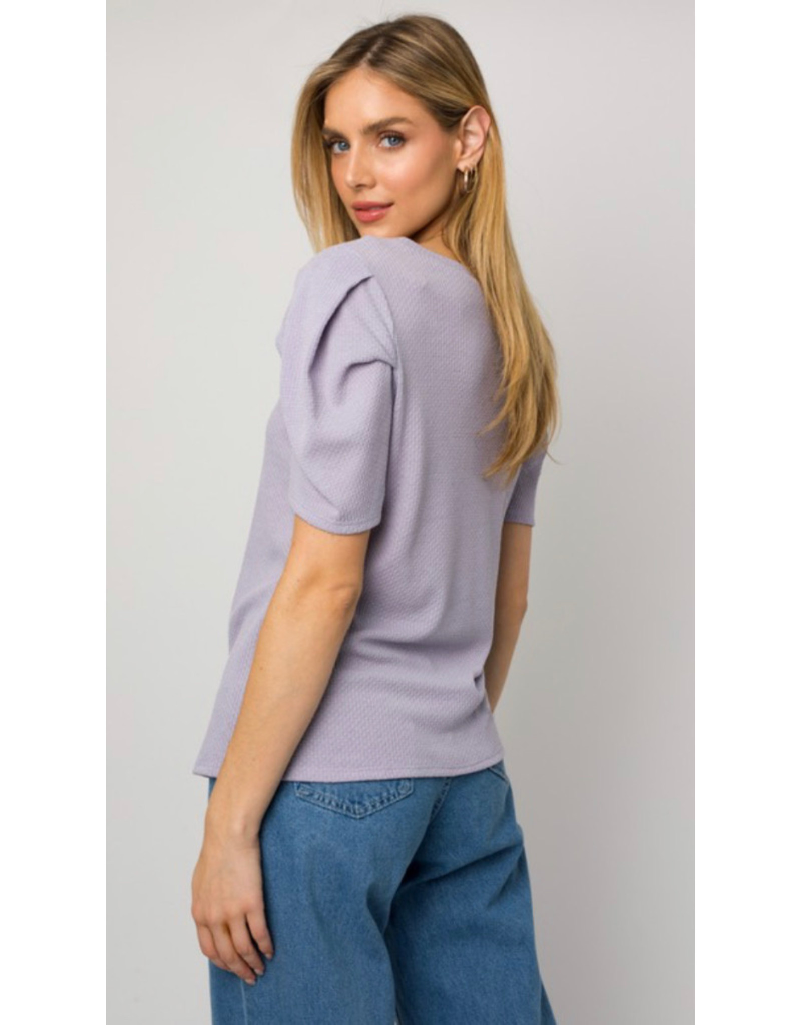 LATA Power Puff Sleeve Top