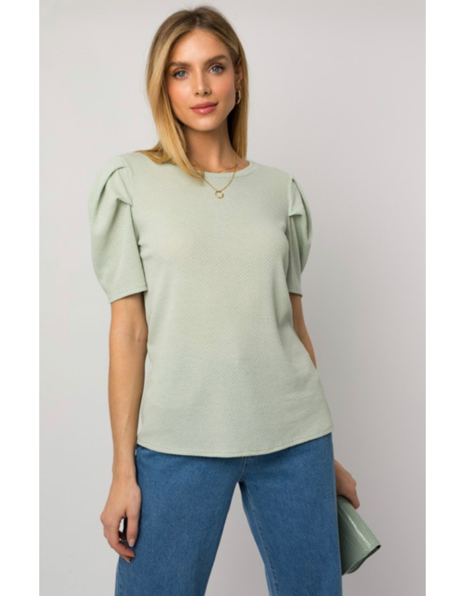 LATA Power Puff Sleeve Top