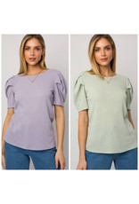 LATA Power Puff Sleeve Top