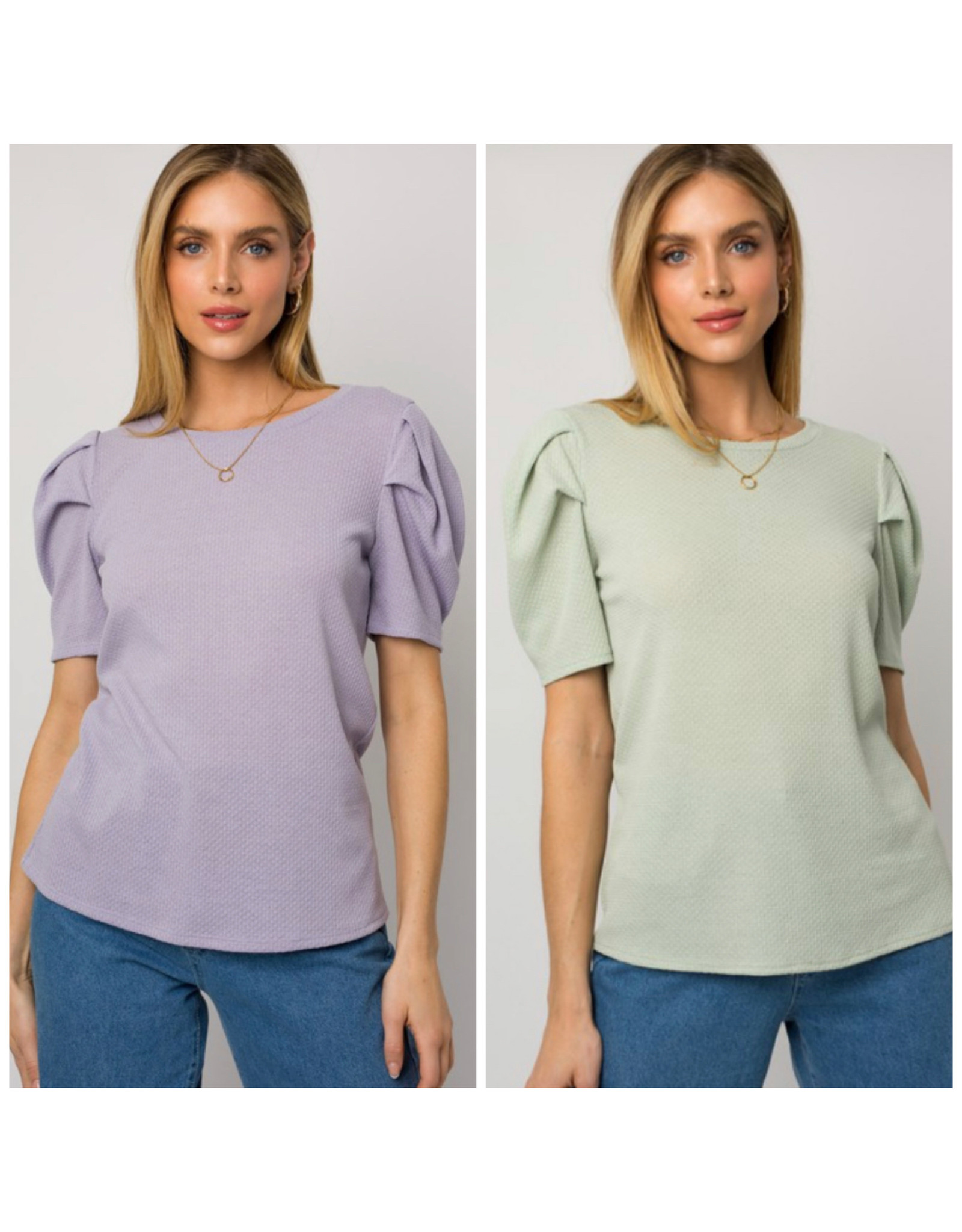 LATA Power Puff Sleeve Top