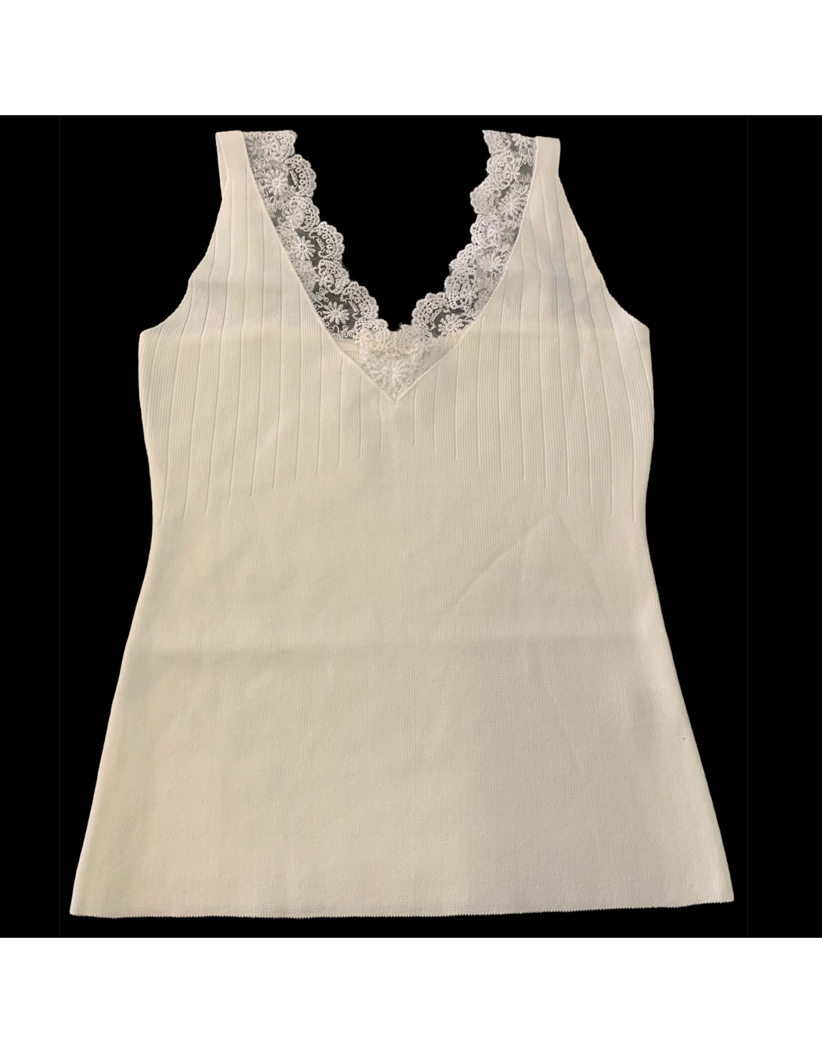 LATA Fitting In Lace Detailed Knit Tank