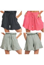 LATA Flared Ruffle Shorts