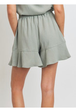 LATA Flared Ruffle Shorts