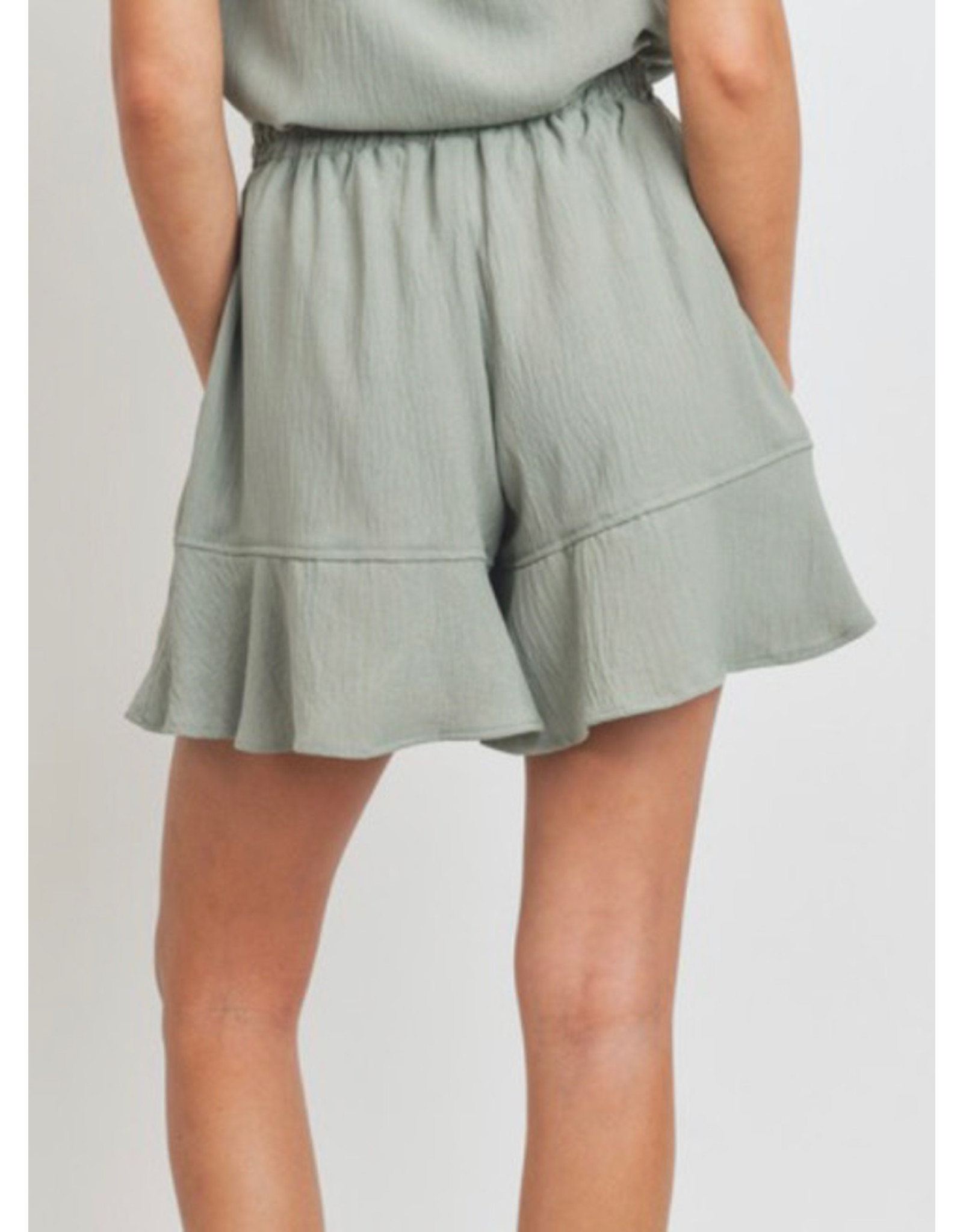 LATA Flared Ruffle Shorts