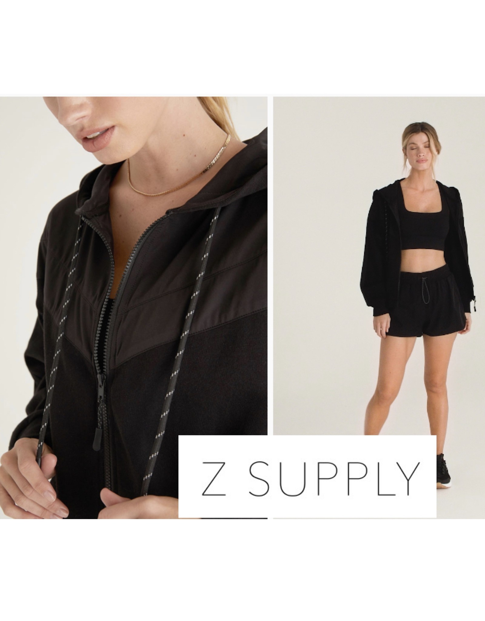 Z Supply Z Supply Active Good Sport Nylon Hoodie