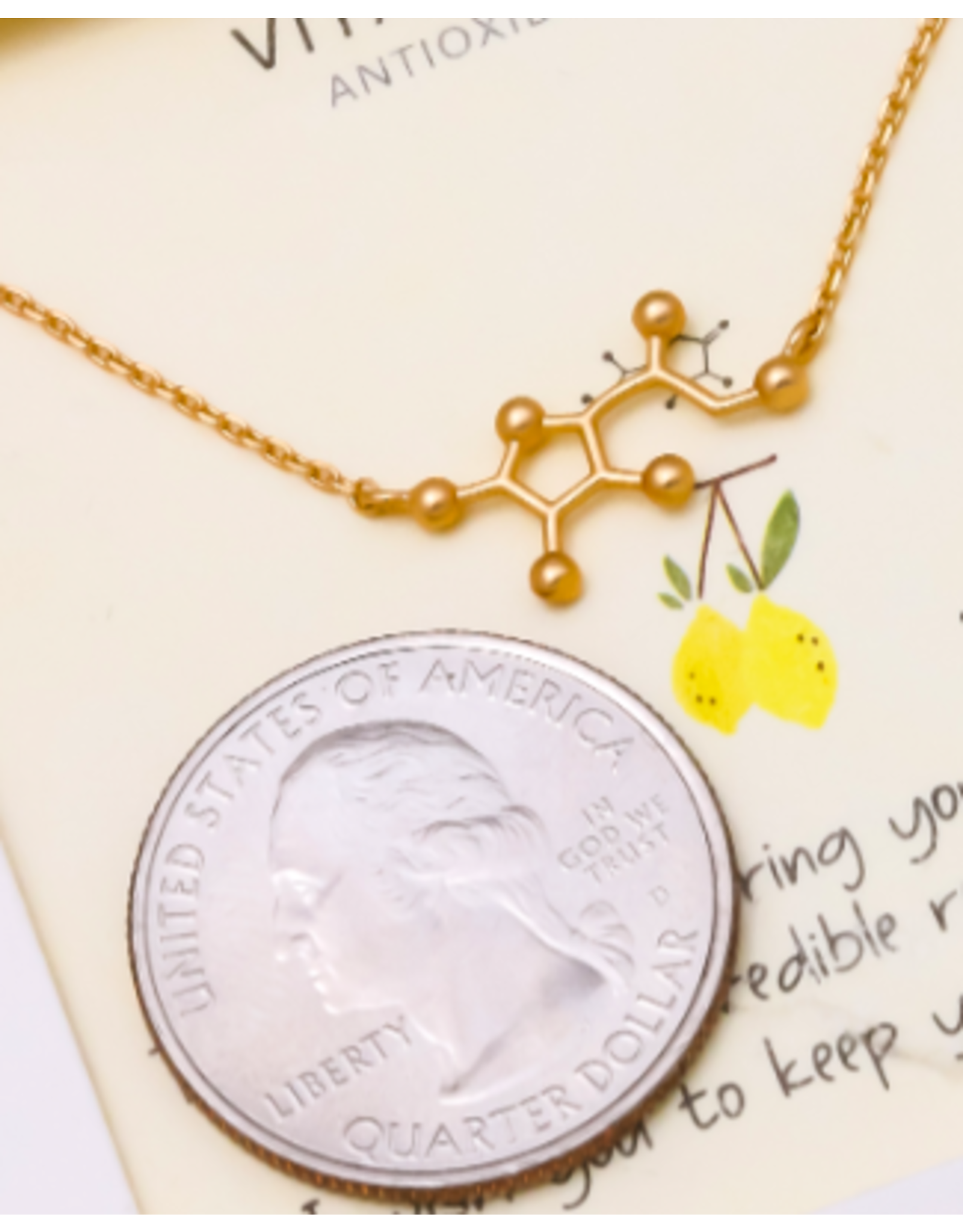 LATA Vitamin C Molecule Necklace