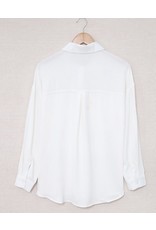 LATA Pleating White Blouse