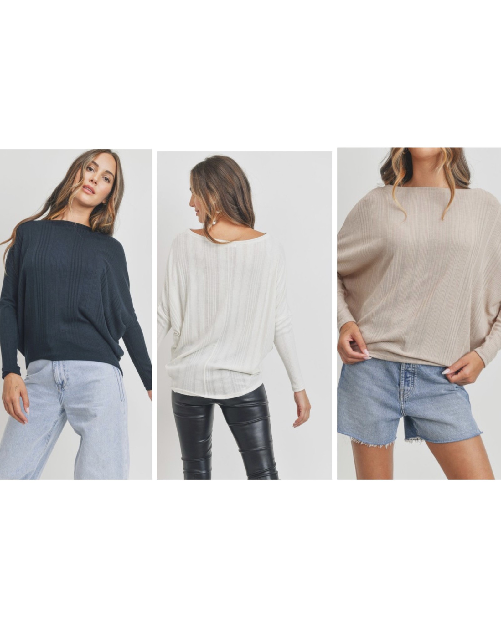 LATA Fall Transition L/S Off The Shoulder Top
