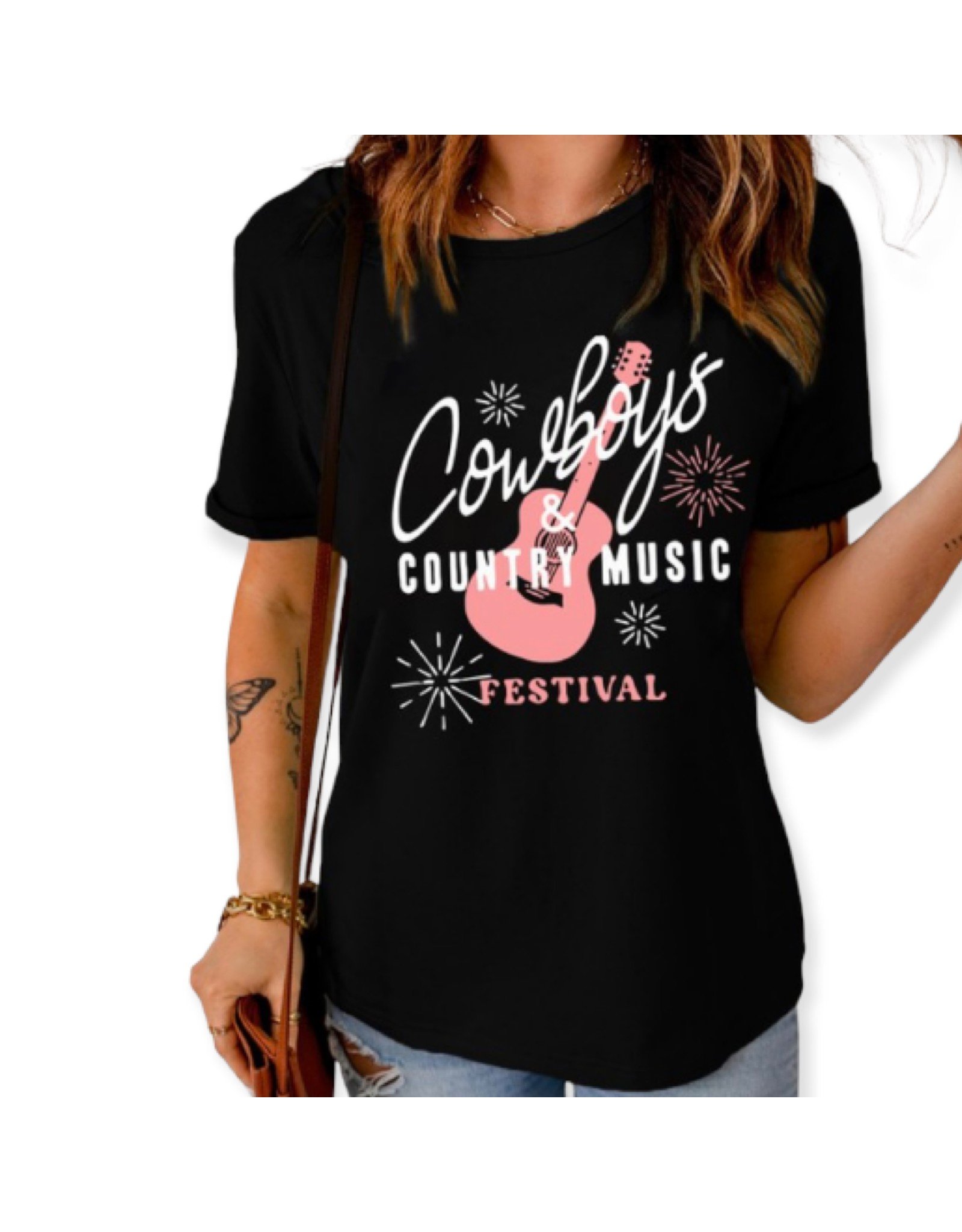 LATA Cowboys and Country Music Graphic Tee