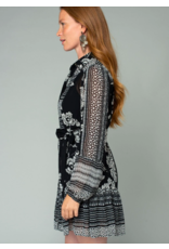 LATA Any Occasion L/S Dress w/ Belt Tie