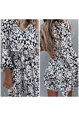 LATA Suit Up Leopard A Line Dress LATA Suit Up Leopard A Line Dress
