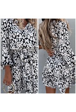 LATA Suit Up Leopard A Line Dress