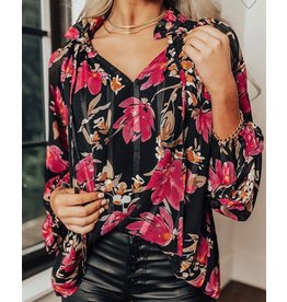 LATA Golden Flower Blouse