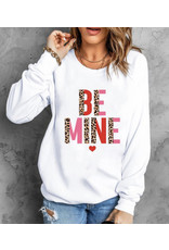 LATA Be Mine Leopard Detail Sweatshirt