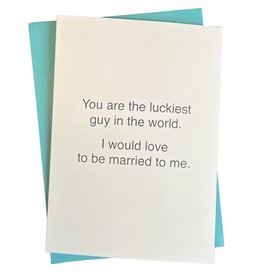 LATA Luckiest Guy in the World Card w/ Envelope